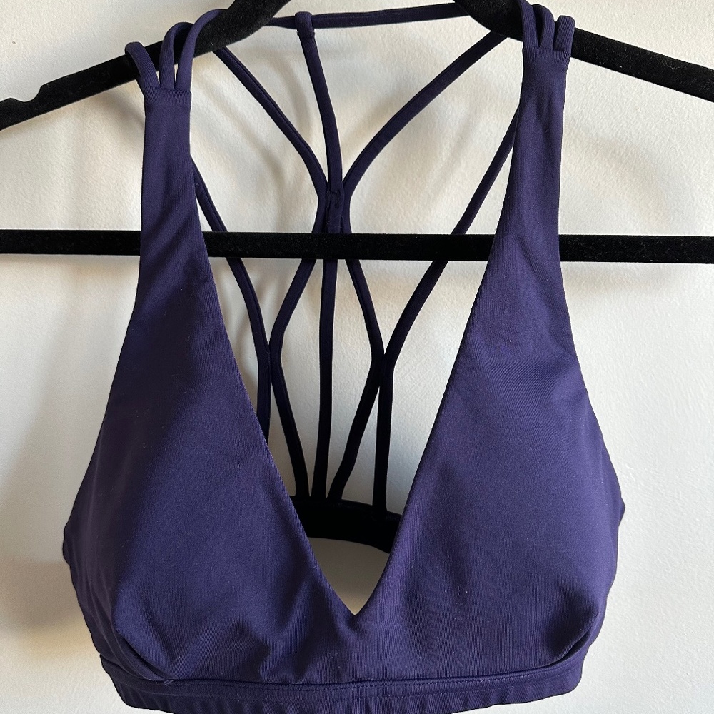 Lululemon Raise the Barre Bra in Deep Purple - Size 6